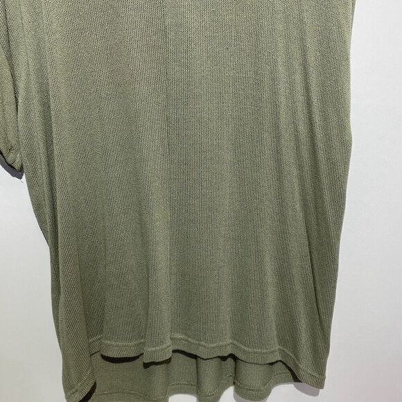 Vici Women's Olive Green Tundra Lace Tie-Up Closure Stretchy Knitted Top Large - Picture 8 of 9